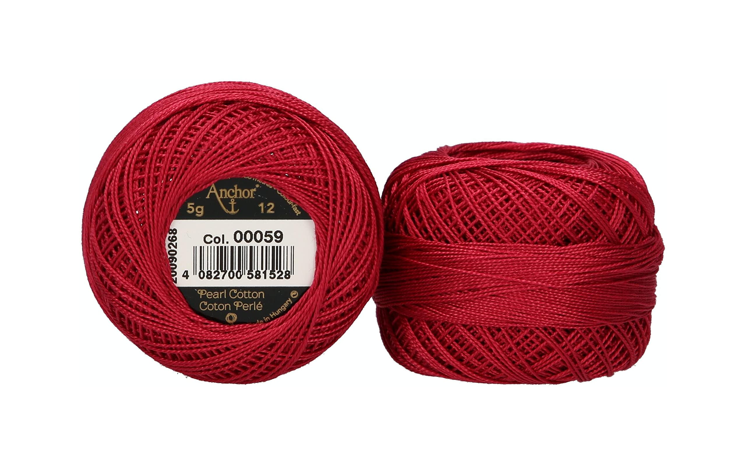 ANCHOR Pearl Yarn, Thickness: 12, Packaging: 5G, Running Length: 56M 59 Embroidery Threads