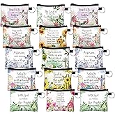 Sweetude 30 Pcs Christian Small Coin Purse for Women Bulk Church Mothers Day Gifts Inspirational Classic Bible Verse Religious Coin Purse Mini Pouches Wallet Bag with Zipper for Travel Women
