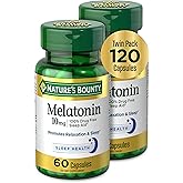 Nature's Bounty Melatonin, Promotes Relaxation and Sleep Health, 10mg, Capsules, 60 Ct (2 Pack)