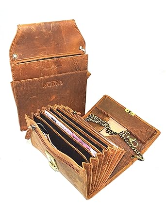 flevado Kellner Wild Leder Set Geldbörse und Kellnertasche Gastro Set Stufenbörse