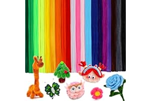 ZXIIXZ 200 Pcs Pipe Cleaners, 20 Colors Creative Chenille Stems Pipe Cleaners Craft, Fuzzy Pipe Cleaners Bulk for Crafts, DIY Pipe Cleaner for Home Arts and Crafts Decorations Supplies