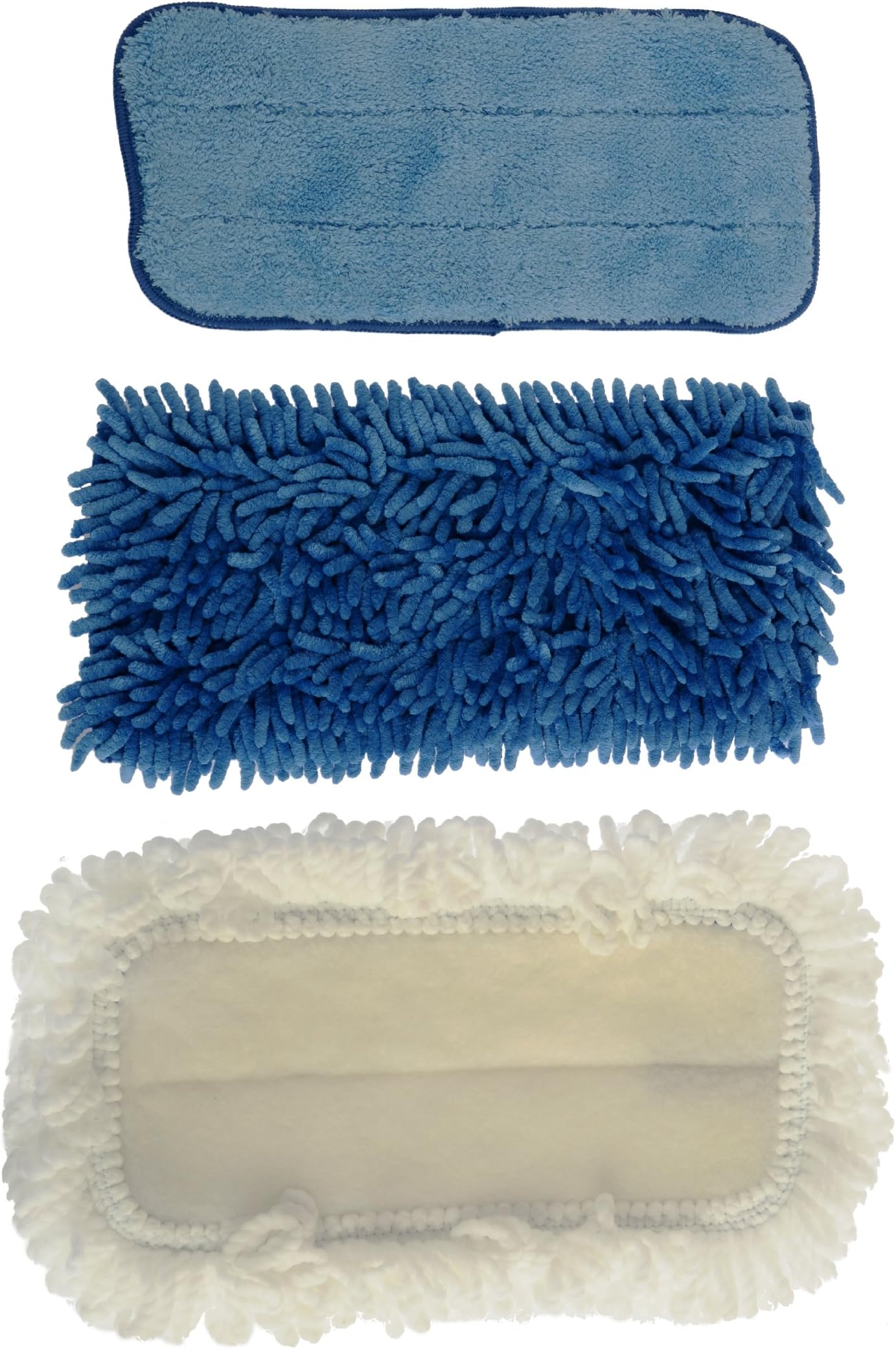 Starfiber Scrubbydoo Mini Compact Mop Microfiber Refill Variety Pack (3 Assorted Pads)