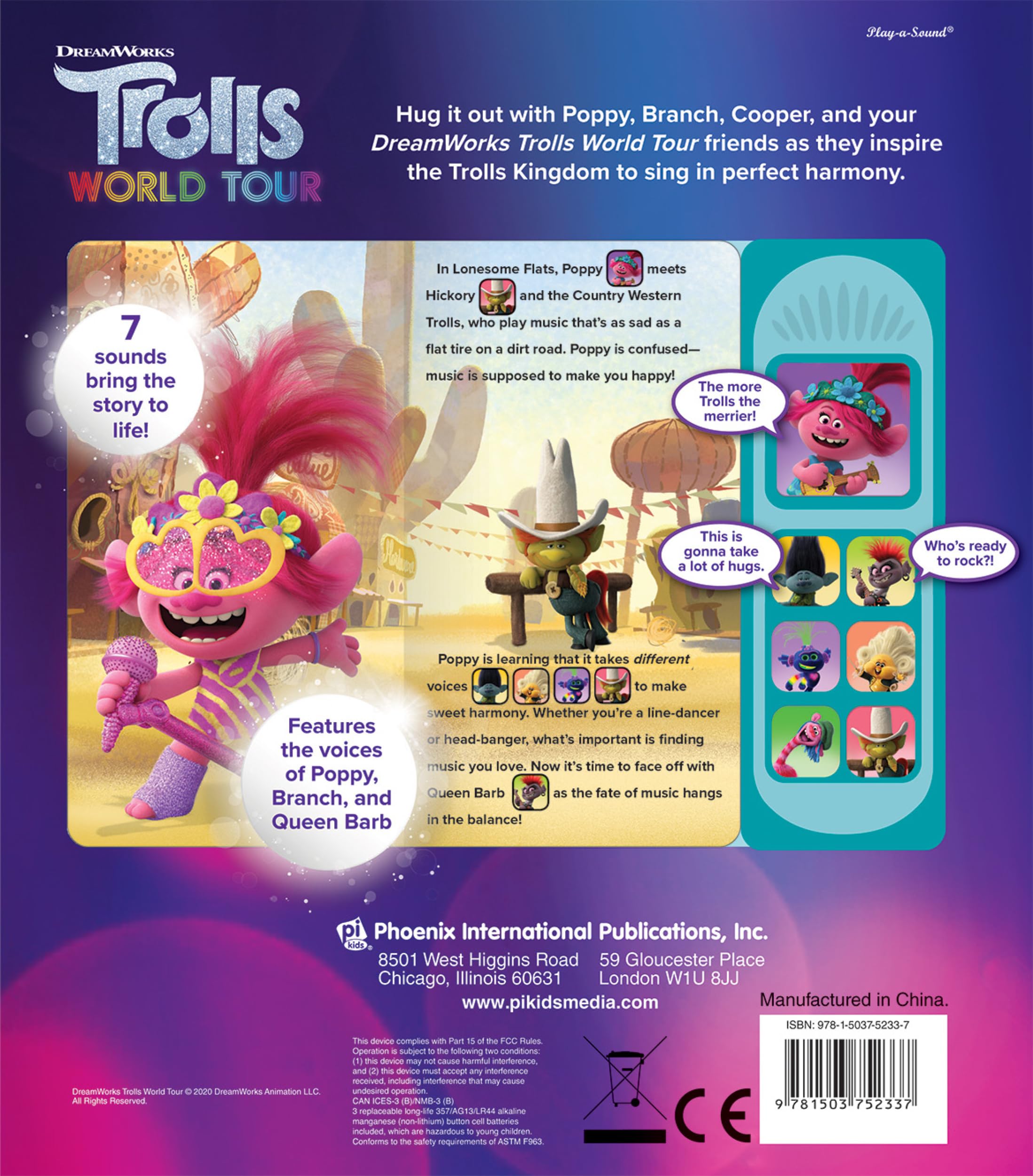 DreamWorks Trolls World Tour - Troll Lotta Love! Sound Book - PI Kids (Play-A-Sound)