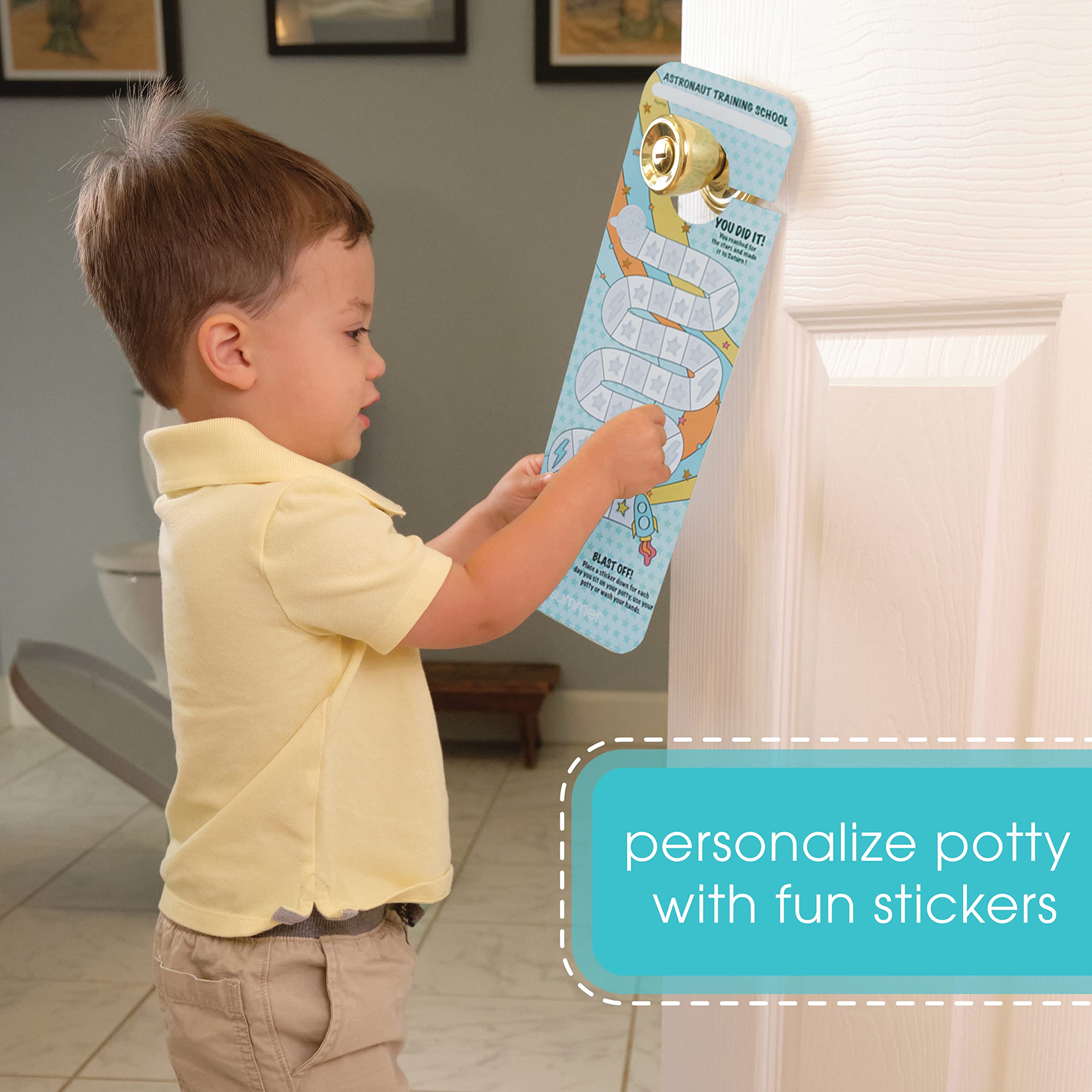 Summer Infant My Fun Potty Rewards (Blue)-3-Stage Potty Training Toilet- Includes Colorful Stickers and Training Chart,Removable Training Seat,Non-Slip Rubber Feet and Ability to Convert to Stepstool