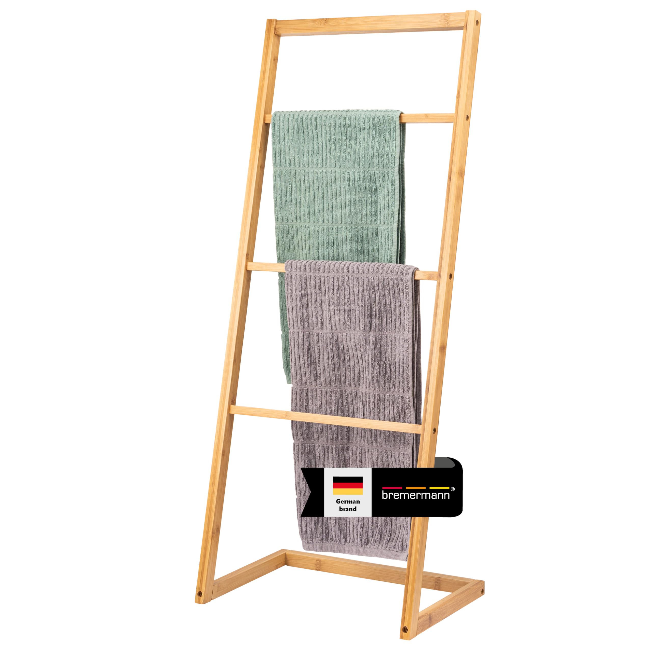 bremermann Bamboo Towel Rail 4 Bar Towel Rack