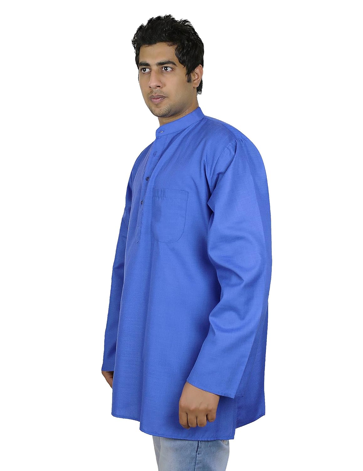 loose fit airy comfortable kurta, summer dresses for men, blue
