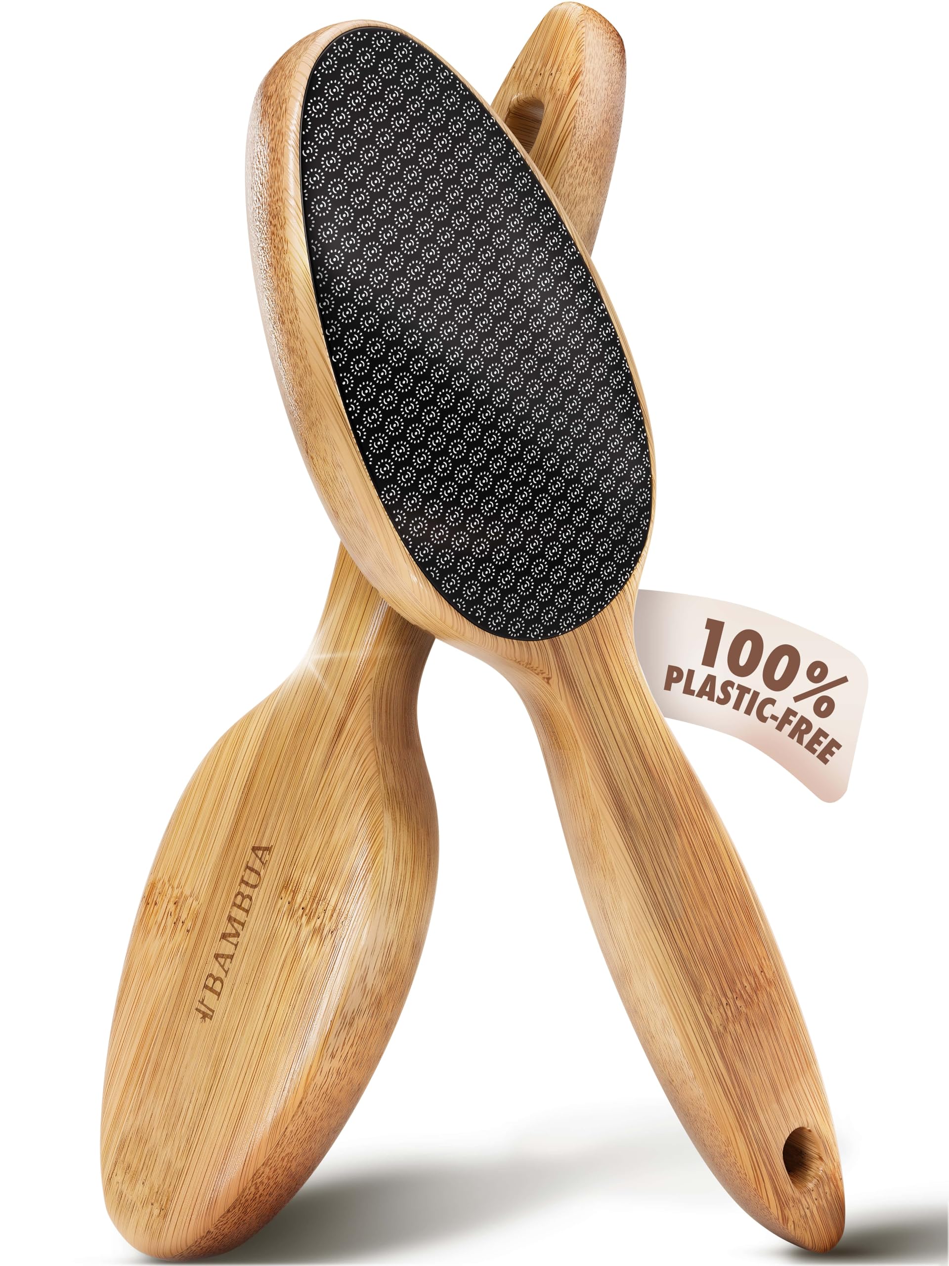 BAMBUA Callus Remover - (100% Plastic-Free) Highly Effective Callus File with Nano Glass - for Foot Care for Beautiful Feet - Callus Rasp - Premium Callus Remover for Callus Removal Foot (Black)