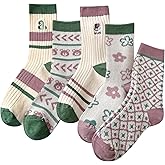 Daphene Women's Ethnic Vintage Socks | Premium Combed Cotton Warm | Retro Patterns Breathable Stretch Design | Holiday Gifts