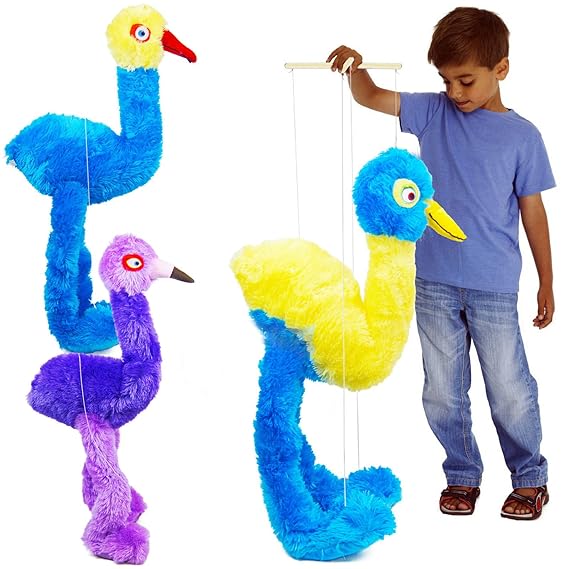 Giant Large Bird Emu Ostrich Hand String Puppet Soft Toy