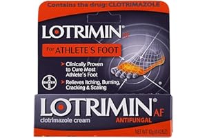 Lotrimin AF Cream for Athlete's Foot, Clotrimazole 1% Antifungal Treatment, Clinically Proven Effective Antifungal Treatment of Most AF, Jock Itch and Ringworm, Cream, .42 Ounce (12 Grams)
