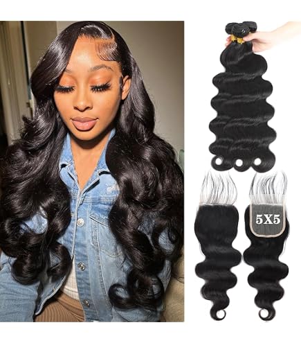 Amazon.com: ALHER Chocolate Brown Bundles with 2x6 HD Closure Body