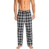 Cyathea Men's Flannel Pajama Pants 100% Brushed Cotton Adjustable Elastic Waist Christmas Plaid Sleepwear Loungewear