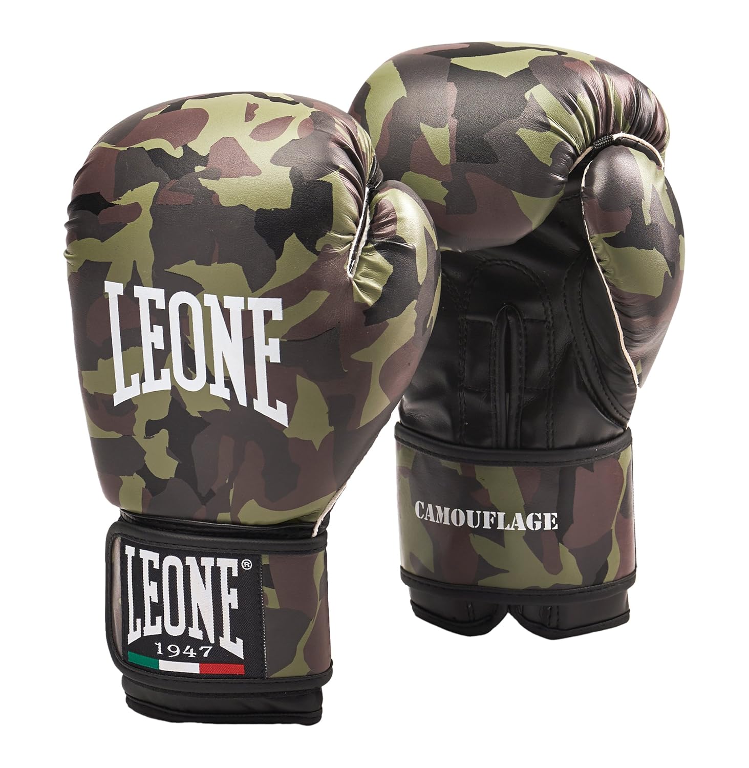 Guantes de boxeo Leone onzas de camuflaje verde