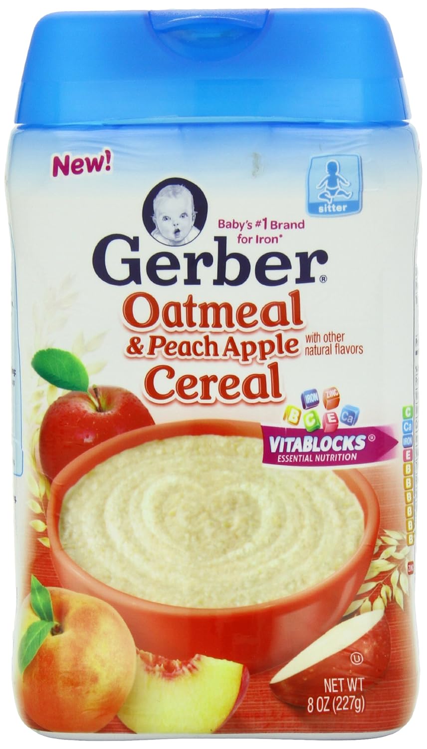 gerber oatmeal & peach apple cereal