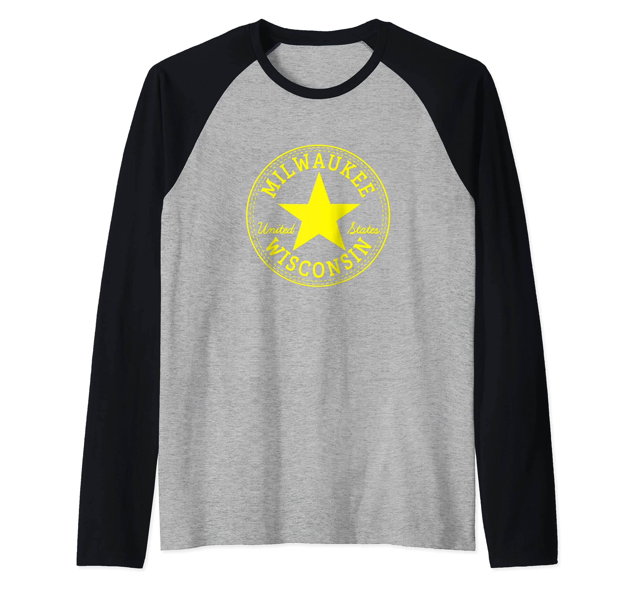 Milwaukee Wisconsin United States USA Outdoor Skater Outfit Raglan Baseball Tee