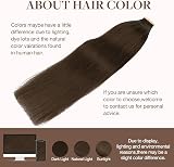 GOO GOO Tape In Hair Extensions 20inch 100g 40pcs Chocolate Brown Remy view 6