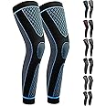 Full Leg Sleeves Long Compression Leg Sleeve Knee Sleeves Protect Leg, for Man Women Basketball, Arthritis Cycling Sport
