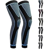 Full Leg Sleeves Long Compression Leg Sleeve Knee Sleeves Protect Leg, for Man Women Basketball, Arthritis Cycling Sport