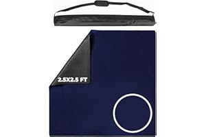 Feltectors Board Game Mat for 32 x 32 in Tables, Mahjong Mat with Carrying Bag, Neoprene Playmat, Table Cover for Board Games, Tile, Poker, RPG and Dominoes- Blue