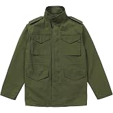 LOUECHY Mens Cotton Military Jacket M65 Field Jacket Outdoor Tactical Work Coat