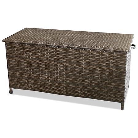 Wohaga® Gartenbox Auflagenbox Kissenbox Gartentruhe Aufbewahrungsbox Aufbewahrungskiste Kissentruhe - Rollbar, Gasdruckfeder,