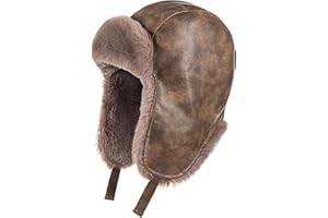 GILOTOP Warm Trooper Trapper Hat for Men Women Winter Hat with Fur Ear Flaps Windproof Hat for Cold Weather Hunting Hat