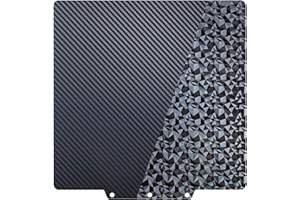 TIOPY Textured PET+Smooth PEO Build Plate for Adventurer 5M/5M Pro/AD5X, Carbon Fiber PET + Diamond PEO Heated Bed Spring Steel Flexible Platform, Flashforge 3D Printer Accessories Replacement 235x235mm