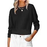 ANRABESS Women’s Long Sleeve Sweaters Cropped Crew Neck Business Casual Light Weight Sweater Tops Fall Fashion Clothes 2025