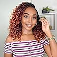 Yewell Goddess Box Braids Crochet Hair 10 Inch Boho Crochet Box Braids With Curly Ends, 9 Packs Bohomian Box Braids Crochet Hair For Black Women Pre Looped Box Braids Crochet Hair (10Inch,1B/530/350)