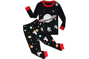 Qtake Fashion Boys Pajamas Planet Winter Long Sleeve Children Set Cotton Little Kids Pjs Sleepwear Size 2-12 year