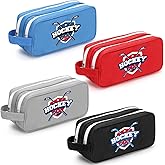 Locmeo 4 Pcs Double Layer Hockey Tape Accessory Bag with Zipper - Hockey Stuff Organizer for Gear Tape Scissors Stick Wax Laces Repair Kit Accessories, Winter Gift Ideas for Lovers Players