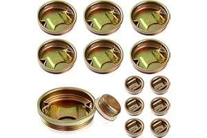 12 Pack Steel Bung Plug Drum Bung 2 and 3/4 Inch Bung Hole Cap 55 Gallon Drum Caps Metal Bungs Bung Caps with Plated Coated f