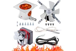 Traeger Grill Parts Kit by Canamax - Complete Set for Pellet Grill Auger Motor, Induction Fan, Fire Burn Pot, Hot Rod Igniter, Fuse, Power Cord - Compatible with Traeger, Pit Boss, Camp Chef, Z Grills