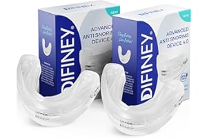 DIFINEY Advanced Anti Snoring Device Mouthpiece: Anti Snoring Mouth Guard - Effective Anti Snore Solution for Men and Women (Median, 2, Count)