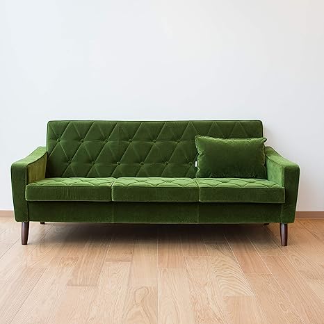 Amazon Co Jp カリモク正規品 ロビーチェア3シーター モケットグリーン ハーフクッションセット ホーム キッチン