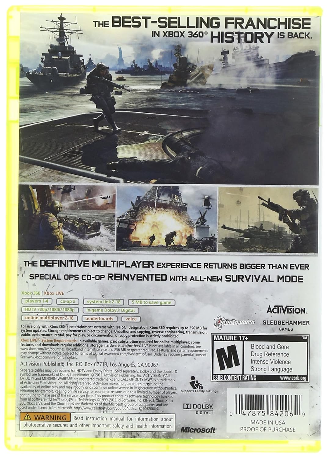 Call Of Duty Modern Warfare 3 Xbox 360 Game Price in Pakistan