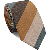 Mantieqingway Skinny Ties for Men,Cotton Linen Neck Tie for Daily Dress,Weddings, Groom, Groomsmen, Missions, Dances