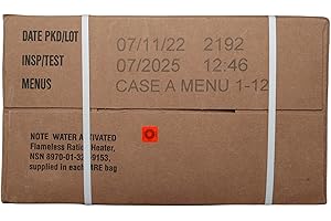 WAYSTAR ENTERPRISE U.S. MRE Meals Ready to Eat (12-Pack) – Military-Grade Emergency Food Supply w/Flameless Heaters – Survival Rations for Camping, Prepping, Disaster Relief (Menu A: 1-12) (Case A (Menu 1-12), 12, Count)
