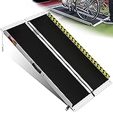VNN Portable Wheelchair Ramp 4FT, Non-Slip Ramps for Wheelchairs for Home | 800LBS Capacity, Aluminum, For Home Steps, Handicap Ramps For Home Entry, Loading Dock Plates, For Doorway