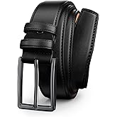 Papaanils Mens Dress Belt,Mens Leather Belts for Jeans, Belt 1.38" Width