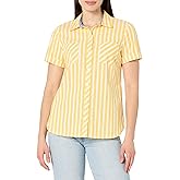 Nautica Womens Button Front Short Sleeve Camp Shirt