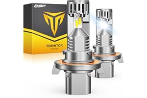 FAHREN Latest & Brightest H13/9008 Light Bulb, 40000LM 800% Super Bright 9008 Light bulb, 6500K Cool White, 1:1 Mini Size Quick Install No Adapter Needed H13 bulbs,Pack of 2