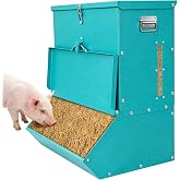 Meyoppm 2 Door Pig Feeder, 3.7 Bushel Capacity Hog Feeder