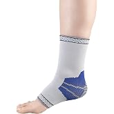 Champion Elastic Ankle Support Compression Sleeve, Gray, X-Large