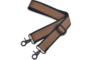 LVYOUME Purse Strap Black Hardware Replacement Crossbody 1.5" Wide Shoulder Straps Adjustable Canvas Bag Straps Guitar Strap for Purses Messenger Tote Handbags