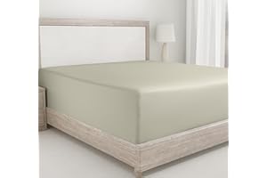 CALIFORNIA DESIGN DEN Softest Fitted Twin XL Sheet 100% Cotton 400 Thread Count, No Pop-Off Elastic, Deep Pocket Cooling Sheets, Durable Sateen Weave Bottom Sheet for Kids & Adults with Head & Foot Tags (Taupe)