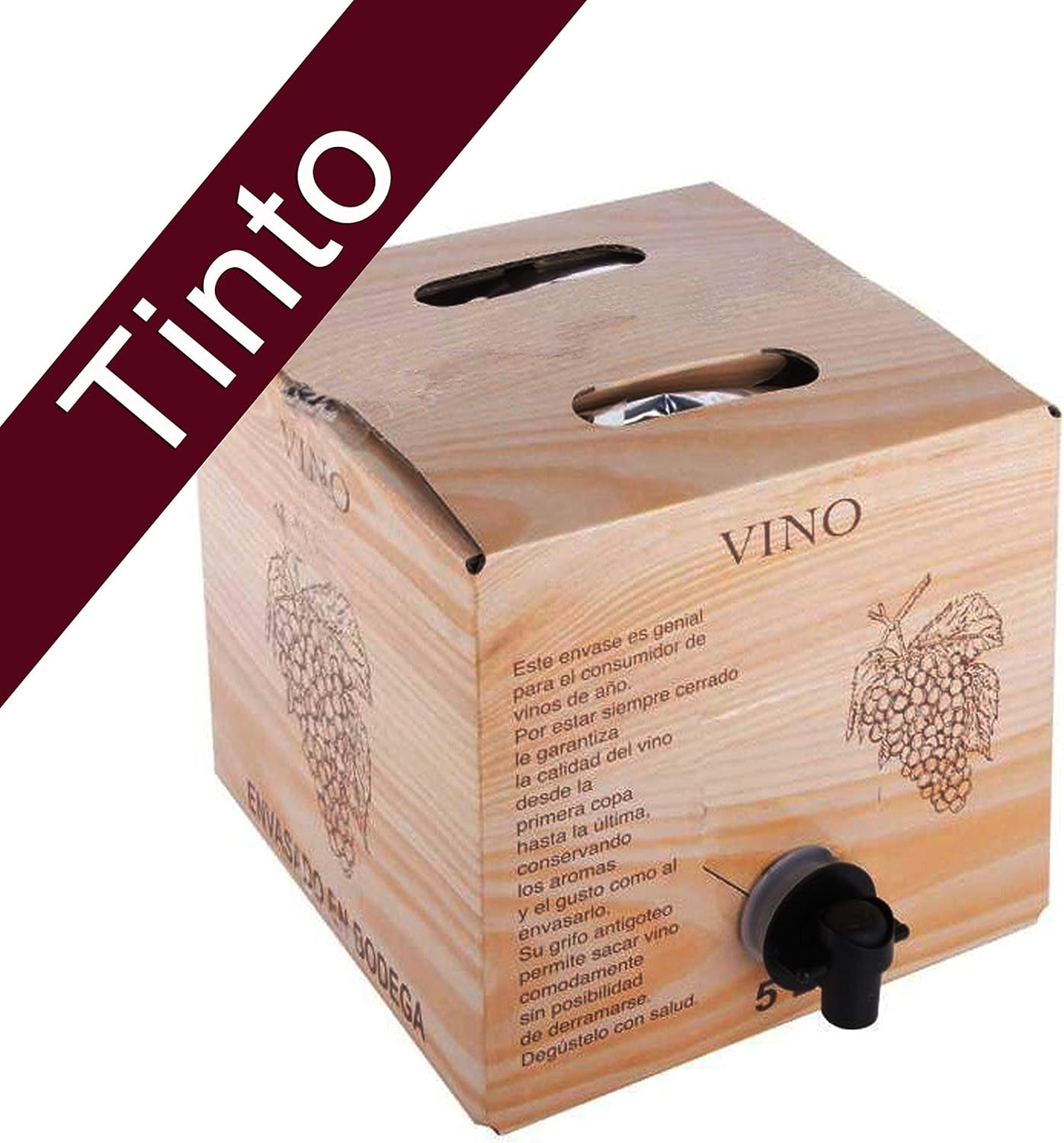 Bag in Box 5L Vino Tinto Joven Bodega Los Corzos: Amazon.es: Alimentación y bebidas