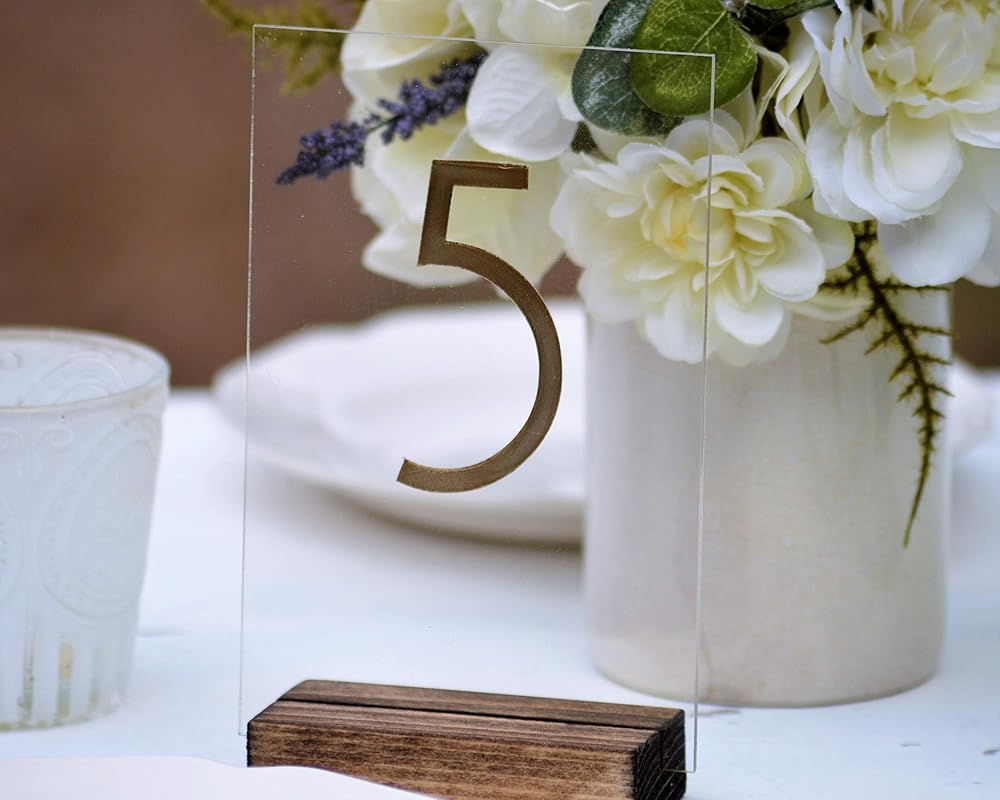 Laser Cut Acrylic Table Numbers Acrylic Wedding Table Numbers with Stand Color