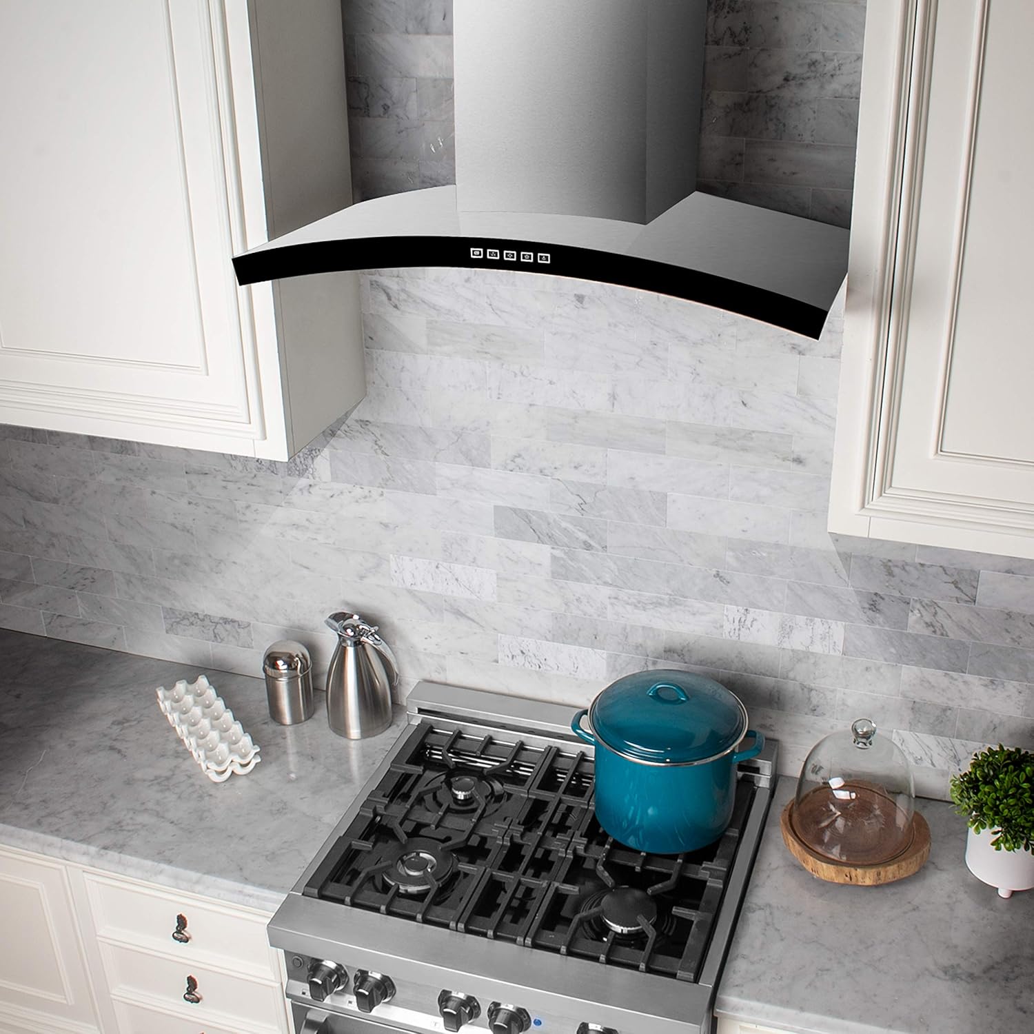 KN630 Wall Mount Range Hood in Stainless Steel & Glass ZLINE 30 in