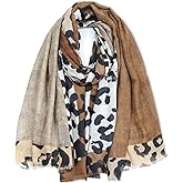 Weximil Large Boho Scarf for Women - Lightweight Floral Printed Scarves Fall Winter Fashion Fringed Shawl wraps